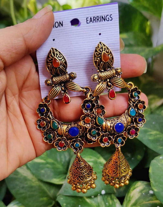 Pinapes Handcrafted Pearls Jhumka Earrings for a Stunning Look (Set Of 2) - HalfPe