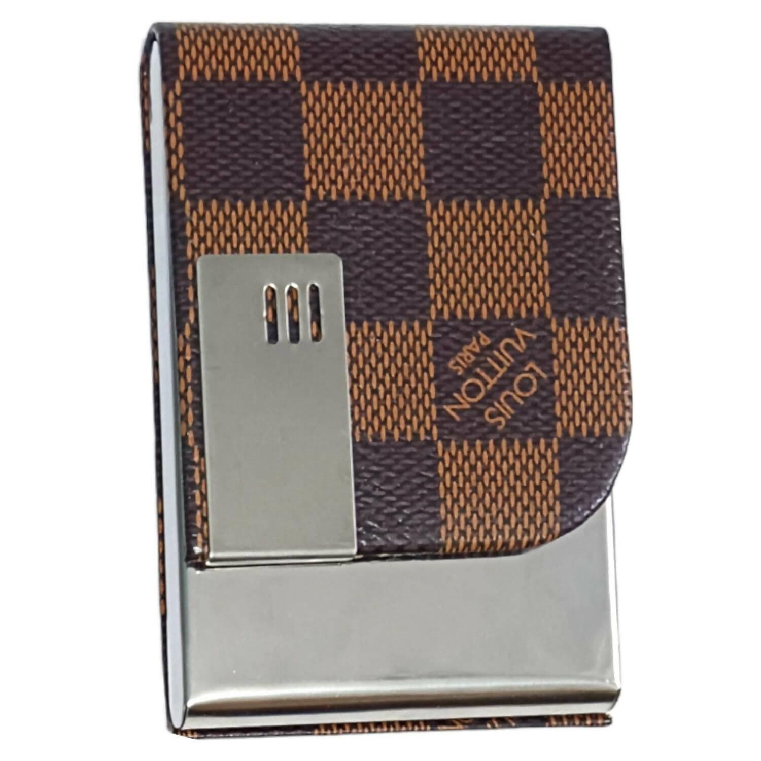 VL check Rock Card holder (Brown) - HalfPe