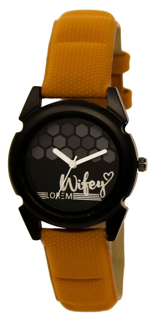 LOREM Brown Wifey Analog Watch For Women LR235 - HalfPe