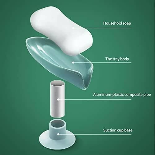 Self Draining Plastic Soap Holder (Pack of 2) - HalfPe