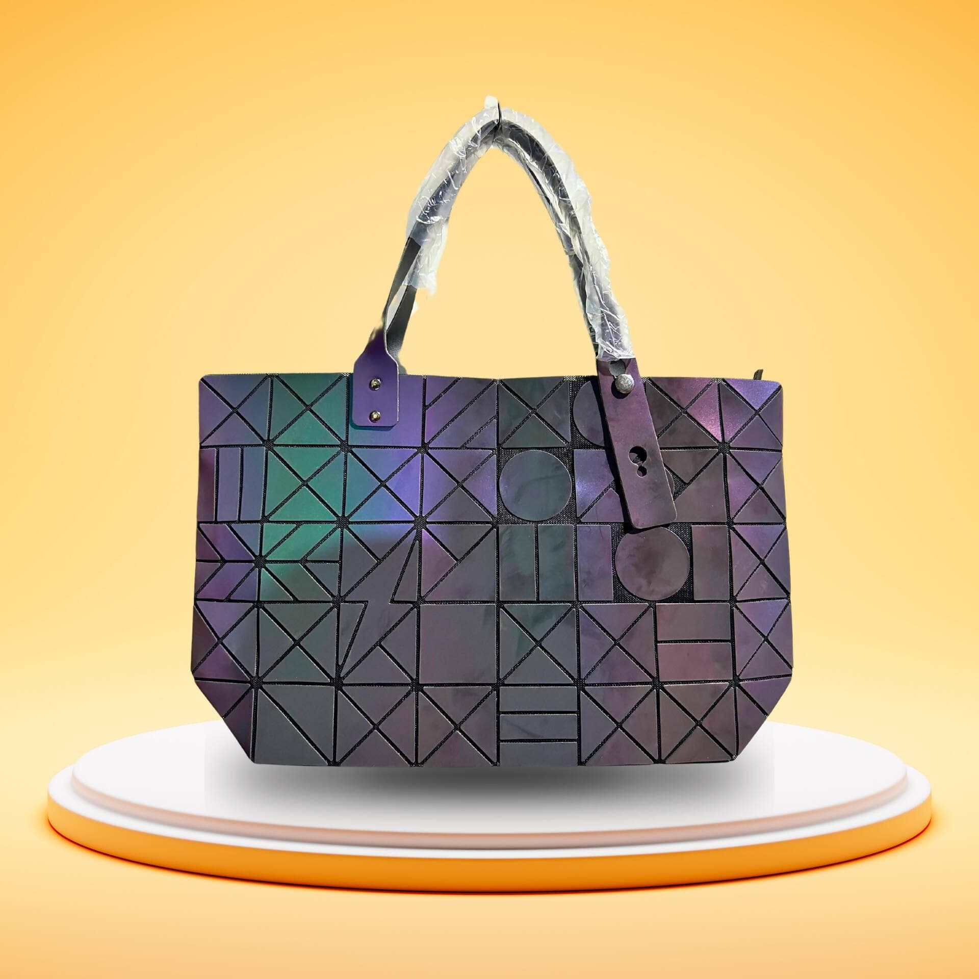 Geometric Luminous Purses and Handbags Holographic Tote Luminesk Purse Reflective Shoulder Bag - HalfPe